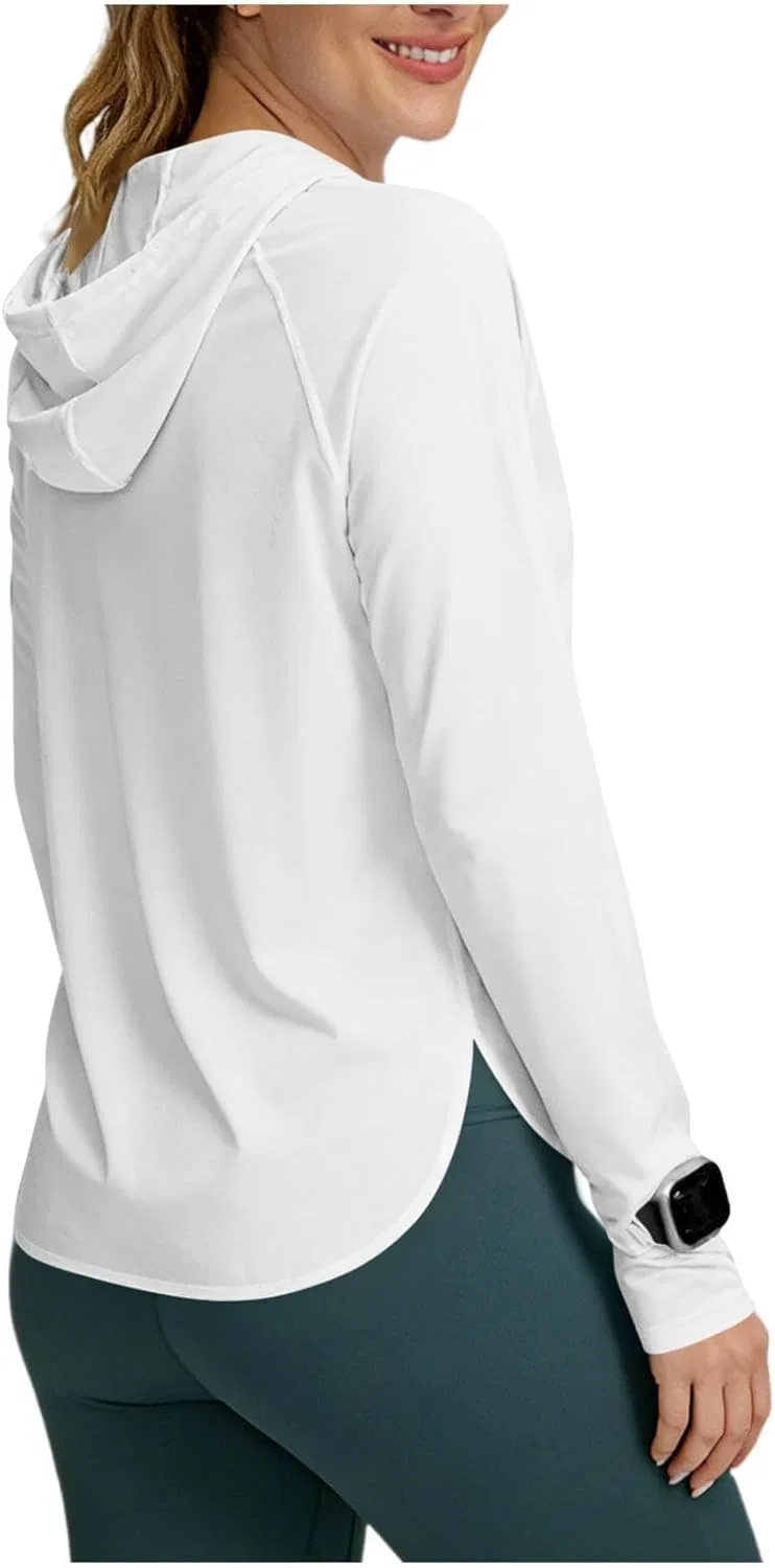 Женская худи-футболка UPF 50+ UV Protection, Generic, #01 White