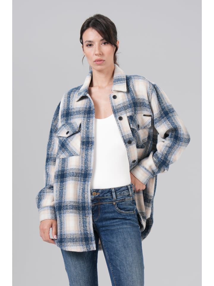 

Верхняя рубашка синяя/меловая клетка M.O.D