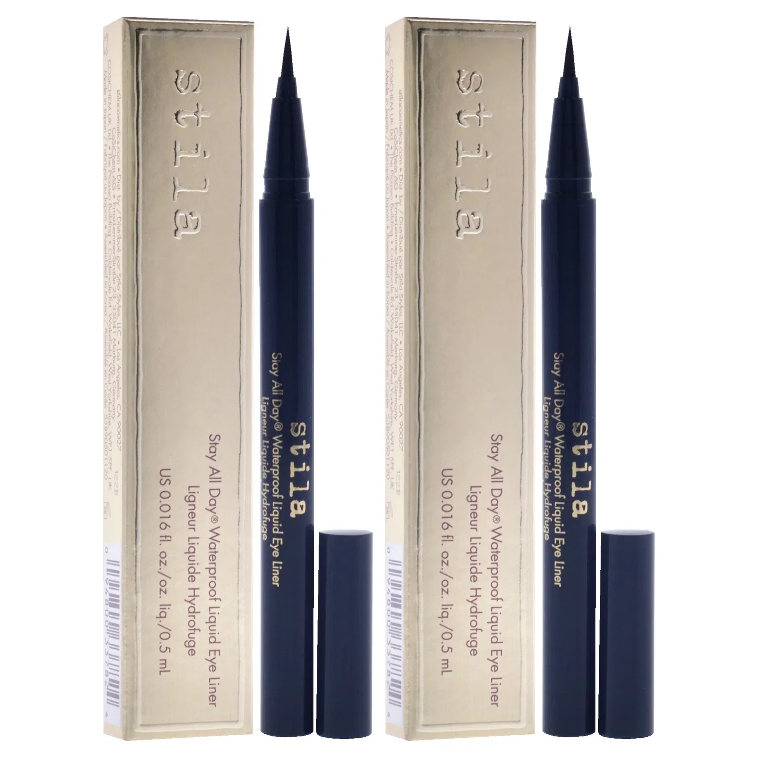 Водостойкая жидкая подводка для глаз Stay All Day Waterproof Liquid Eye Liner - Midnight от Stila для женщин - 0,016 унции - упаковка из 2 штук, темно-синий — фото 3