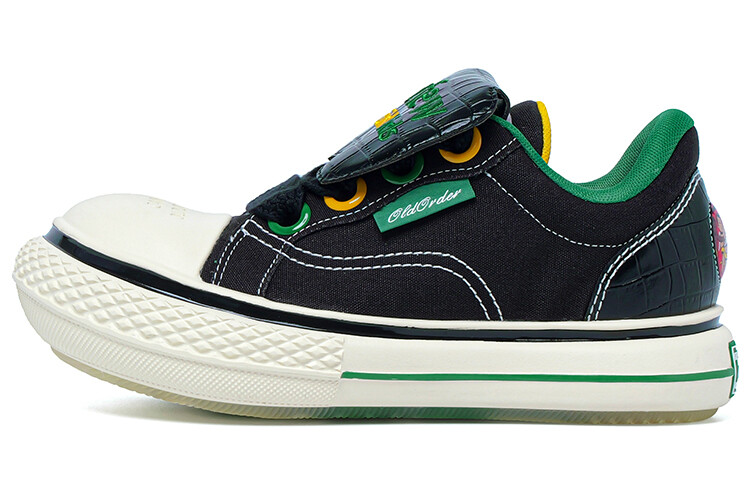 

Afgk X Canvas Shoes Unisex Low-top Black/Green/Yellow Old Order
