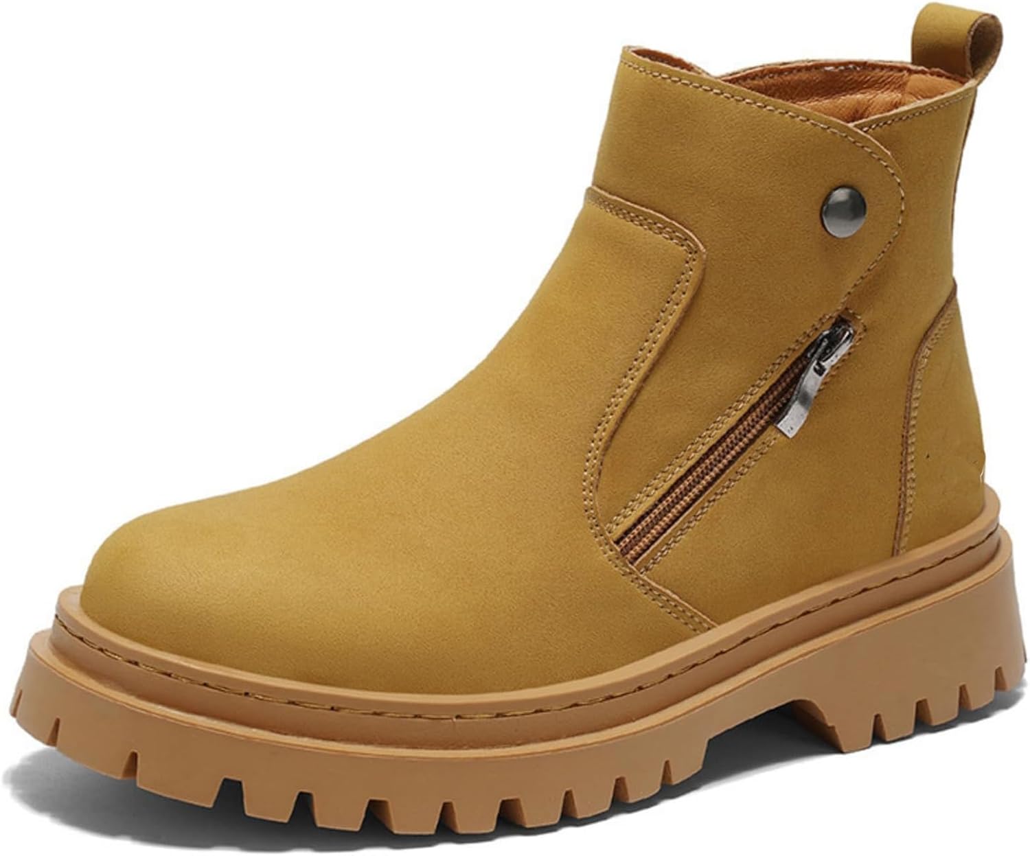 

Мужские ботинки, военные ботинки, кожаные ботинки, черные ботинки, средние походные ботинки с противоскользящей подошвой Generic