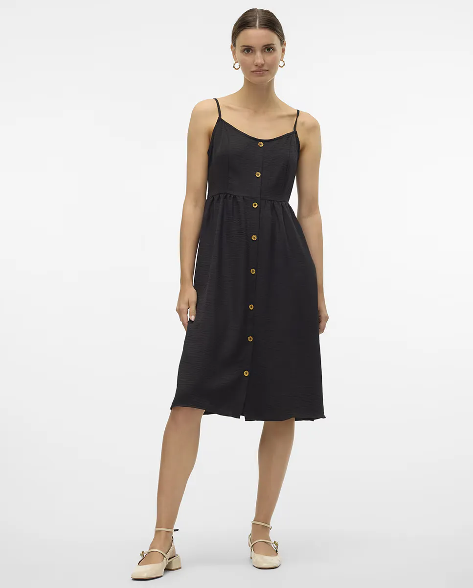 

Платье миди с пуговицами Vero Moda, черный
