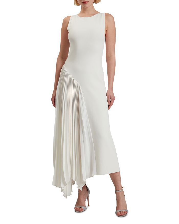 

Платье Azzina с асимметричным вырезом и плиссированными вставками Ted Baker, слоновая кость/кремовый