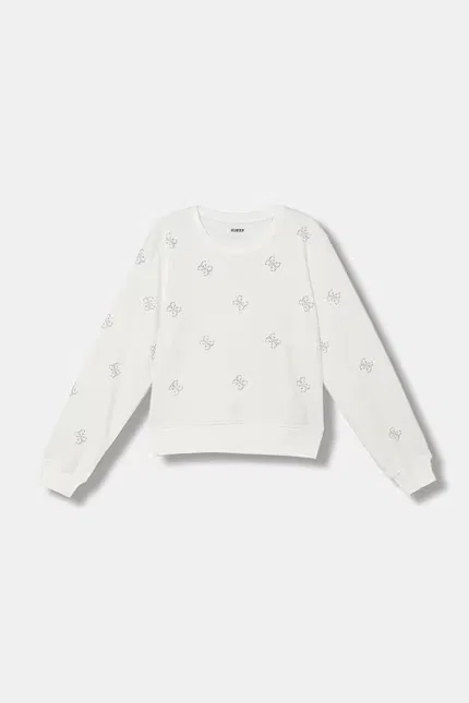 Худи детское с кристаллами Guess, белый