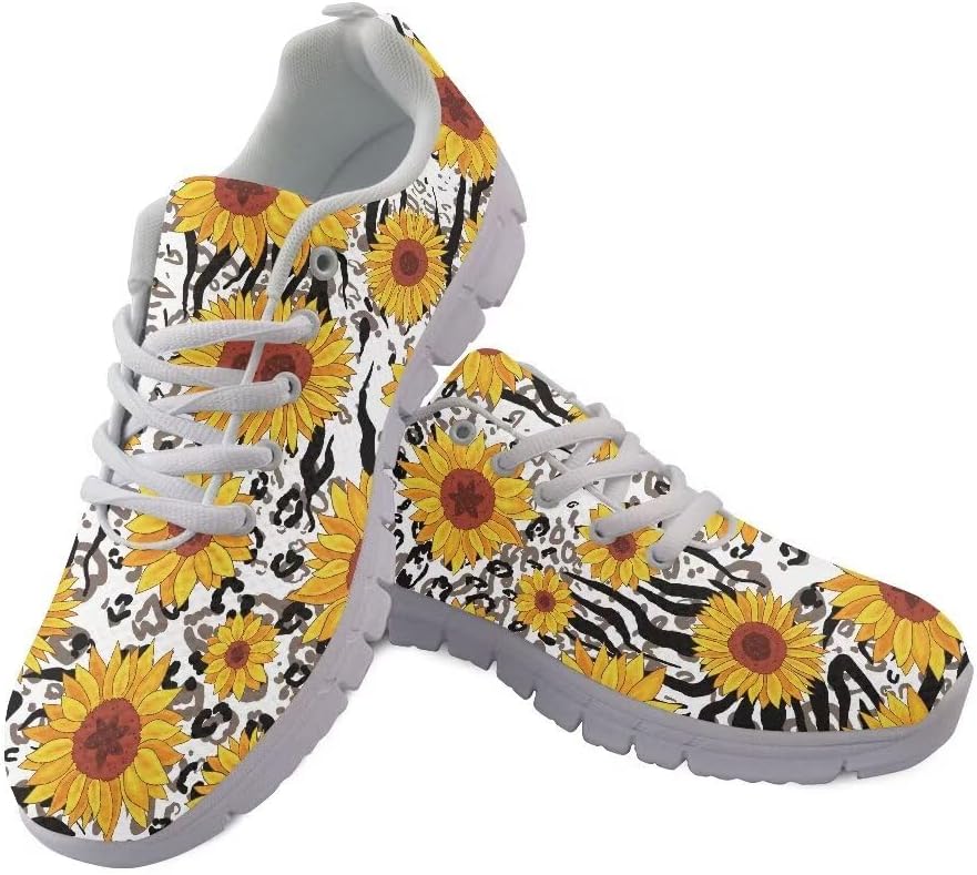 

Мужские модные повседневные кроссовки AmzPrint, Sunflower Leopard Print