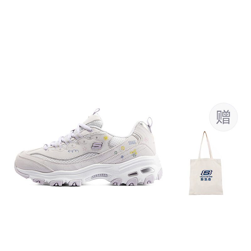 

Кроссовки Skechers D"Lites 1.0 Chunky Sneakers Women's Low-top Lavender Color, цвет Lavender