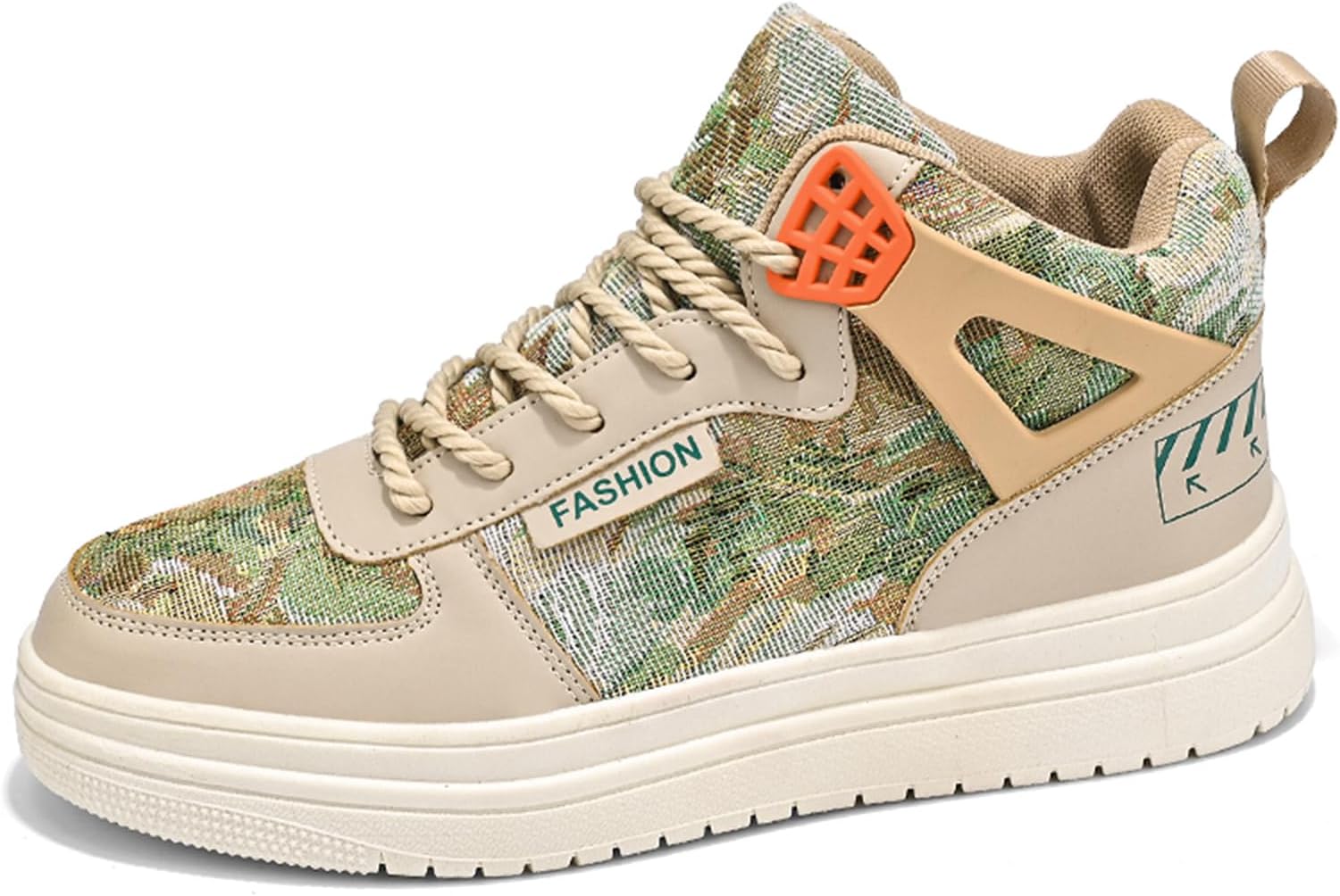 

Мужские модные кроссовки высокие скейт-ботинки стильные кроссовки повседневные прогулочные туфли Spwagym, зеленый