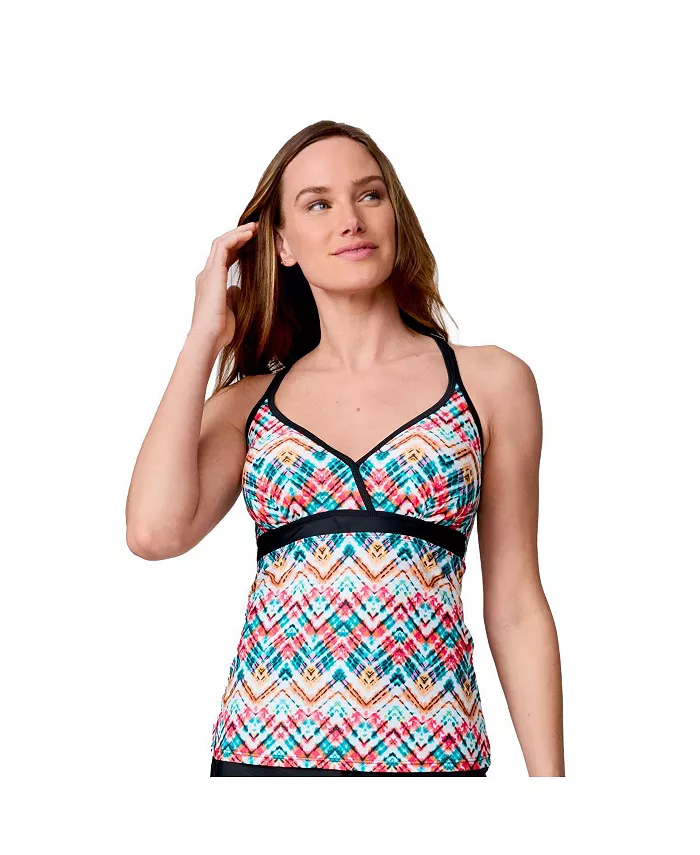 

Женский топ-танкини Macrame Back Free Country, синий