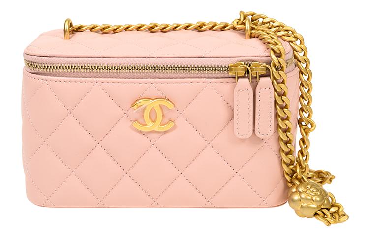 

CHANEL Одноплечевая сумка-кроссбоди из овчины среднего размера для женщин розовая