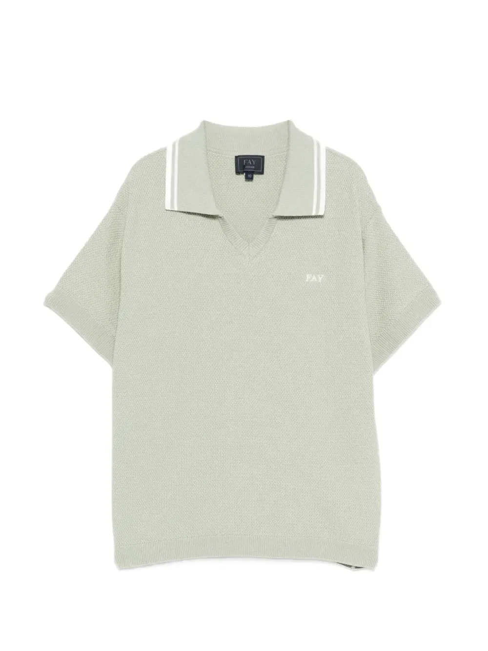 Футболка из вафельного трикотажа Fay Kids, зеленый