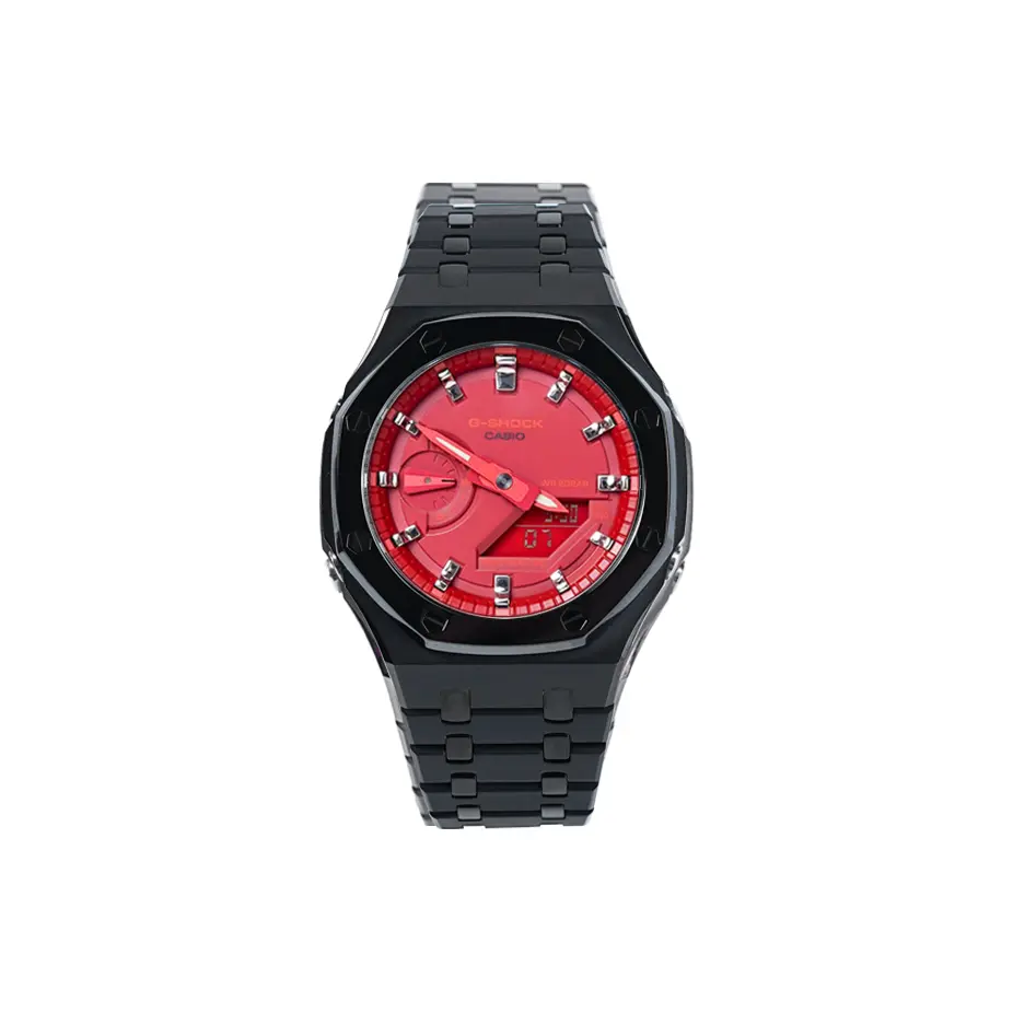 

Часы Casio G-Shock Analog-Digital 2100 Series, арт. GA-2100-4A, песочно-черный/красный