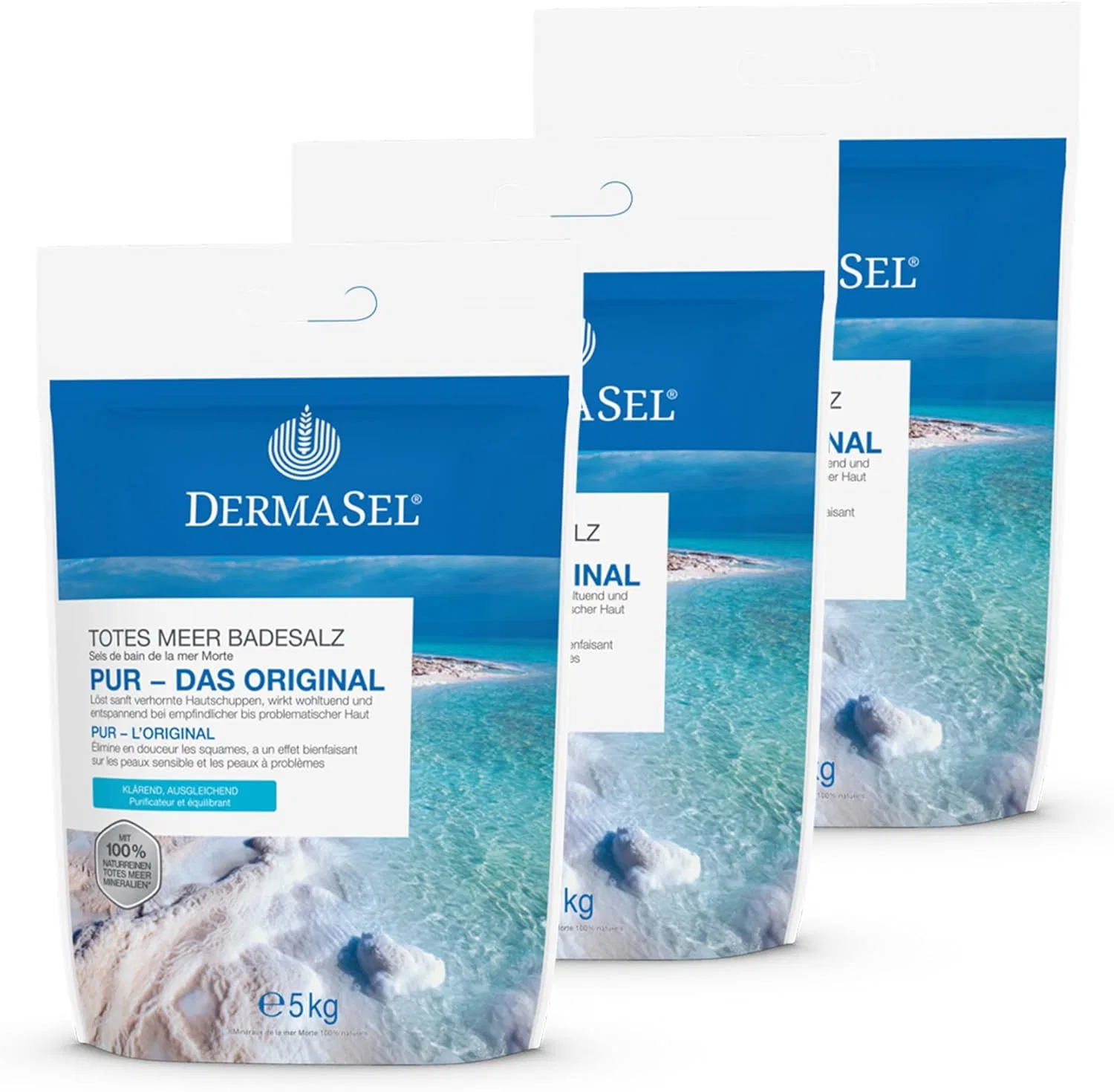 Соль для ванн DERMASEL Bad Pur, 3 x 5 кг Dermasel