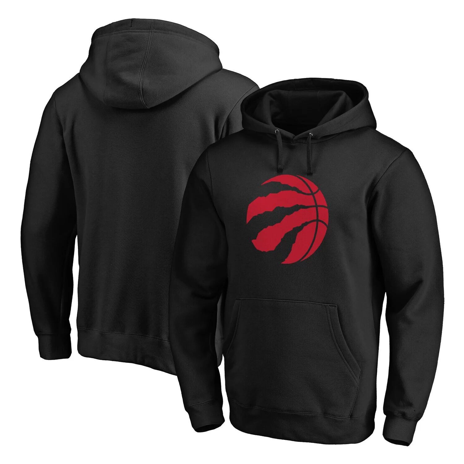 

Мужской черный пуловер с капюшоном и логотипом основной команды Toronto Raptors Fanatics