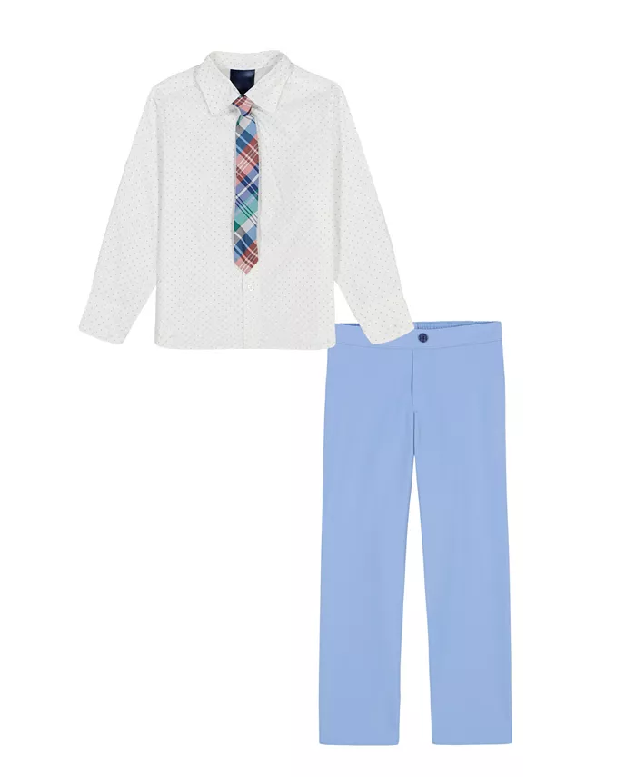 

Комплект для малышей и мальчиков из 3 предметов: рубашка, брюки и галстук с эластичным геометрическим узором "Diamond Geo" Tommy Hilfiger