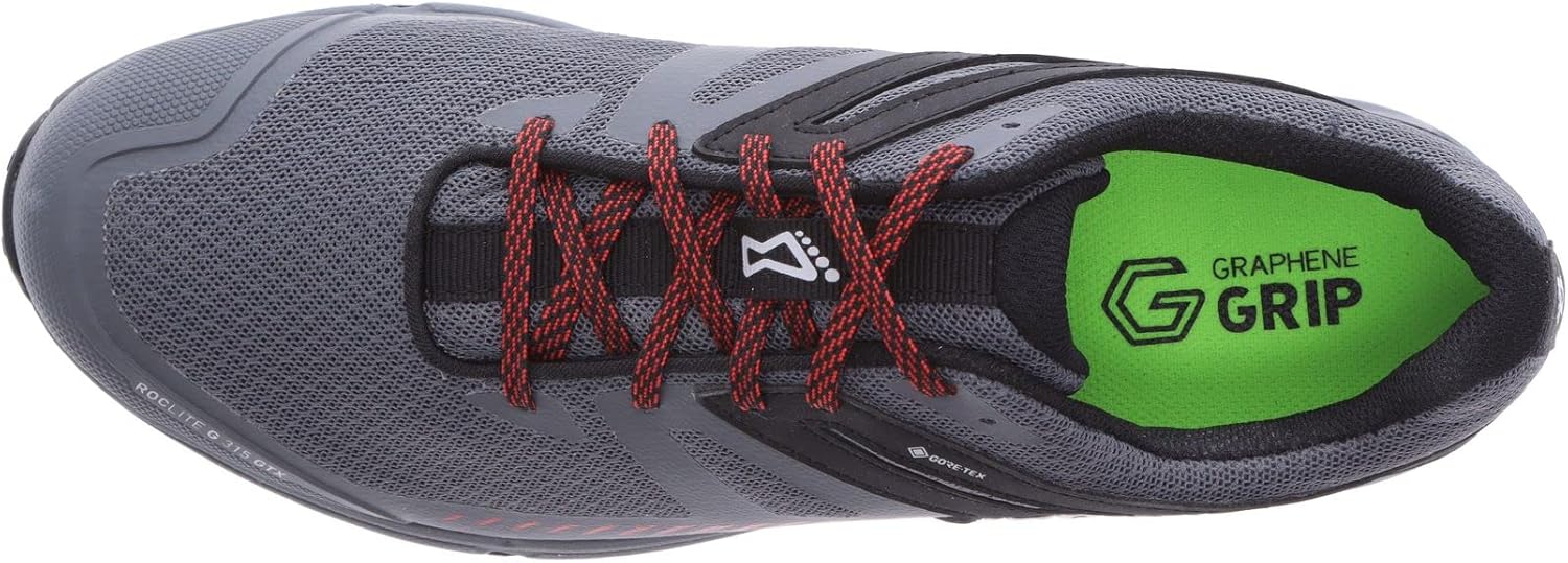 Мужские кроссовки INOV8 Roclite G 315 GTX V2, серый/черный/красный — фото 2
