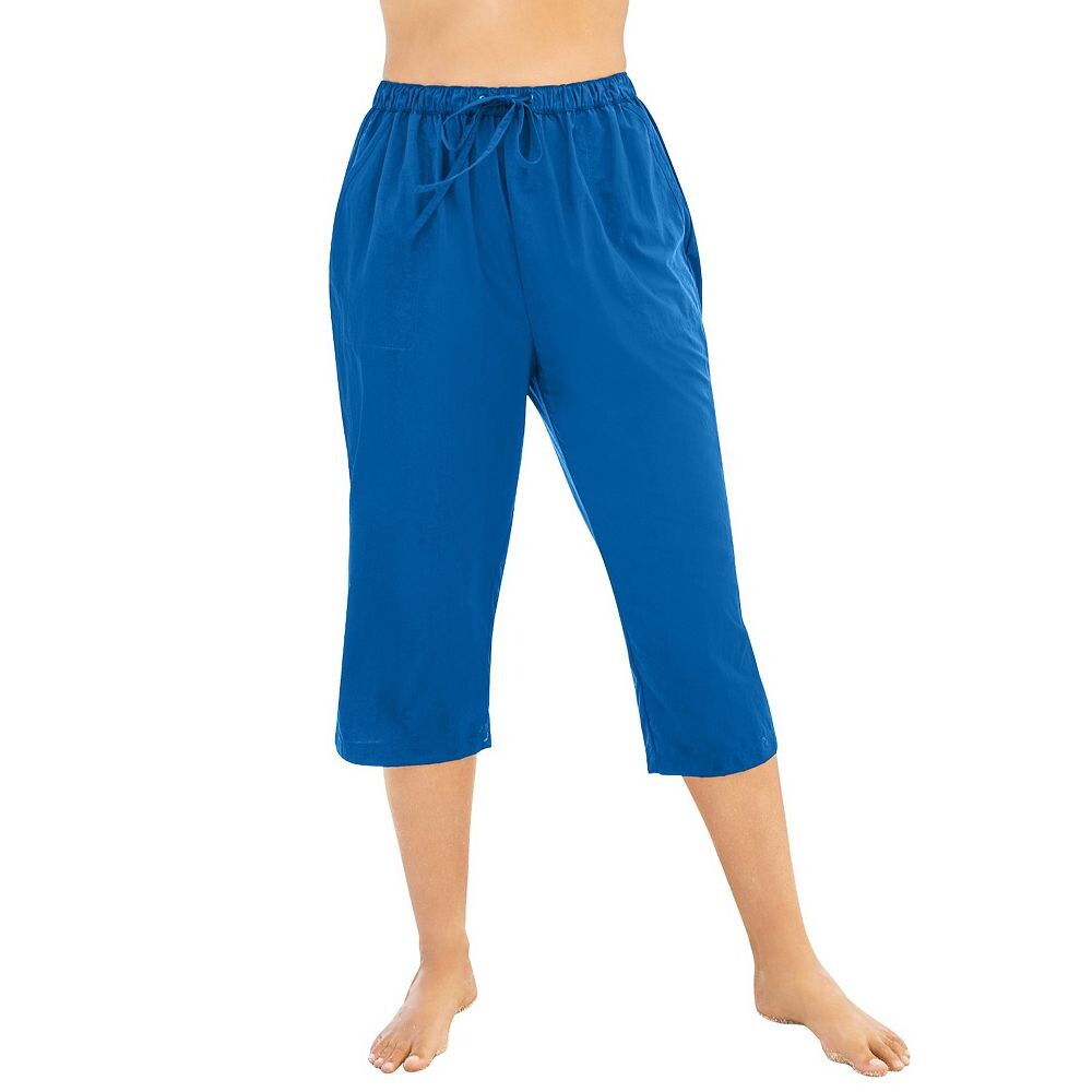 

Женские капри Swim 365 больших размеров Taslon Cover Up Swimsuits For All, цвет Dream Blue