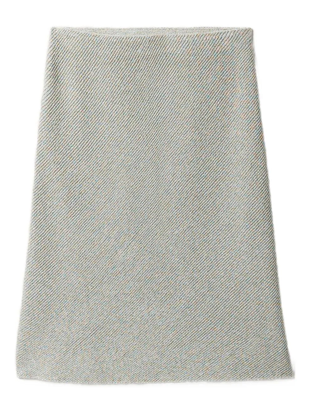 

Расклешенная юбка из ребристой ткани MIU MIU, серый
