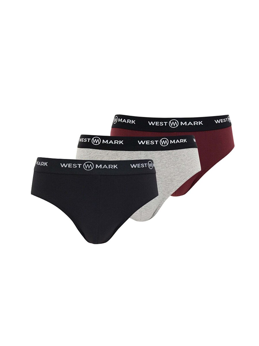 

Трусы WESTMARK LONDON Panty BRIEF, цвет grey/wine red/black