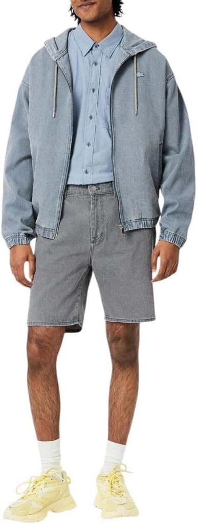 

Lacoste мужские шорты прямого кроя, постиранные, Slate