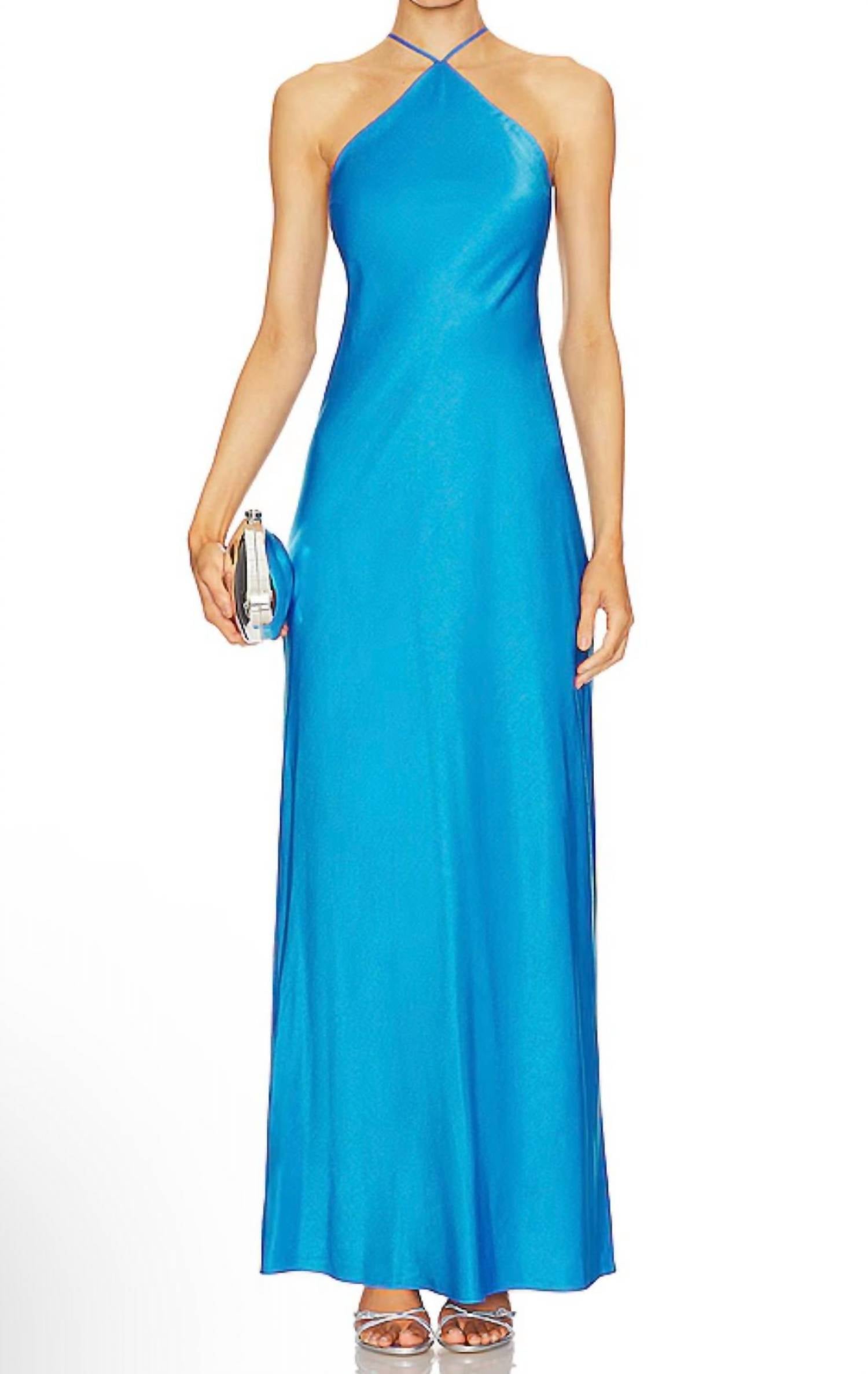 

Line and dot Платье миди «Морской берег» лазурного цвета