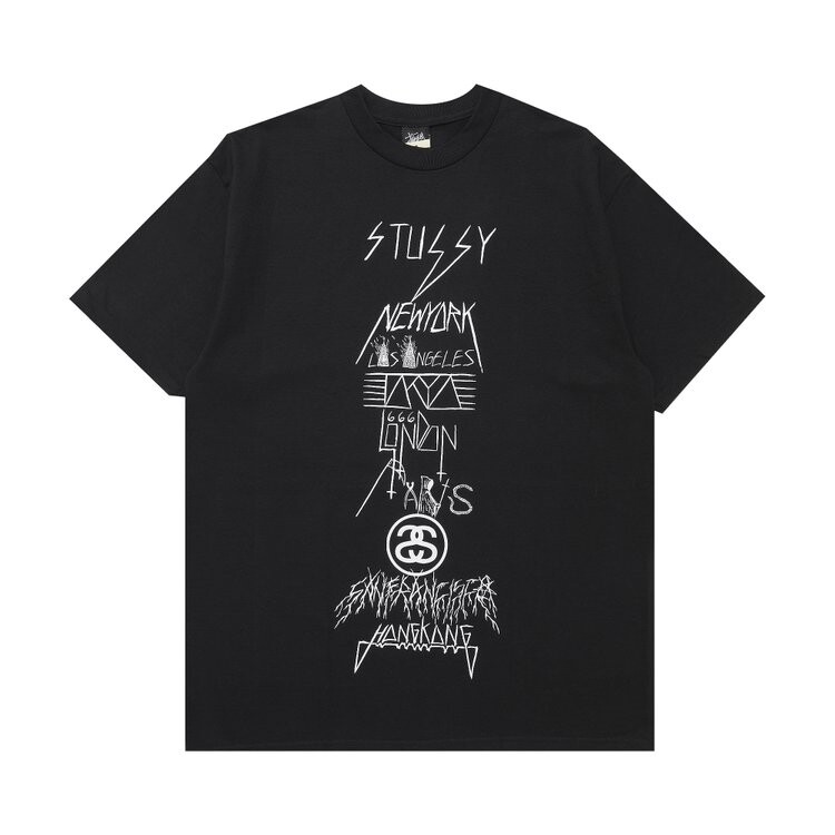 

Футболка Stussy Gear Evil World Tour 'Black', черный