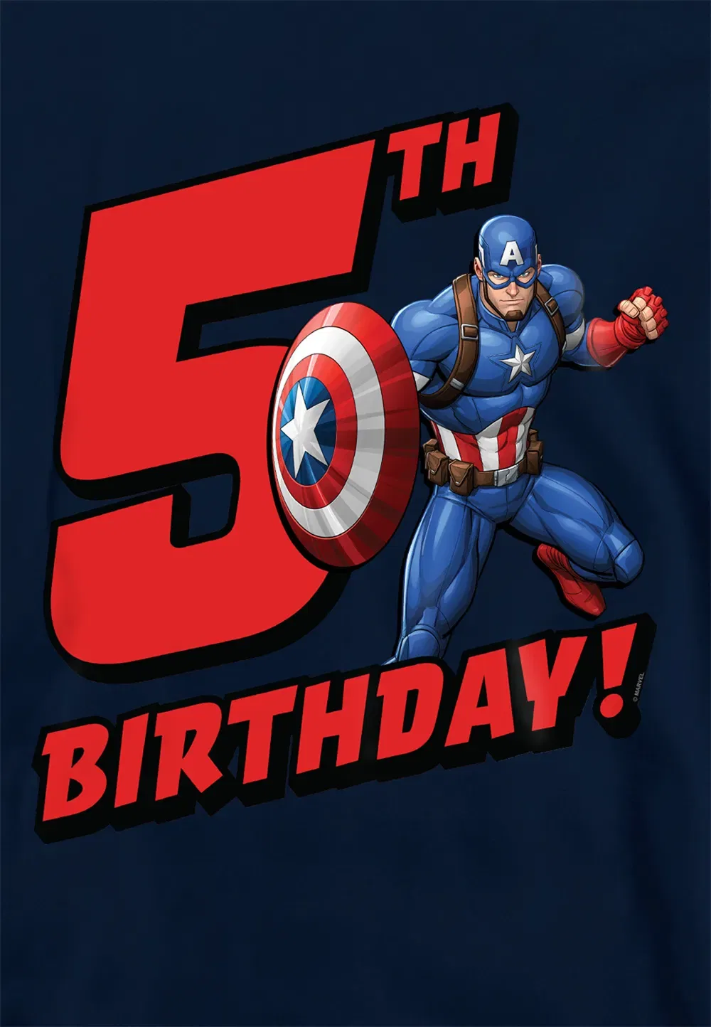 Детская худи Marvel Captain America темно-синий, темно-синий — фото 2