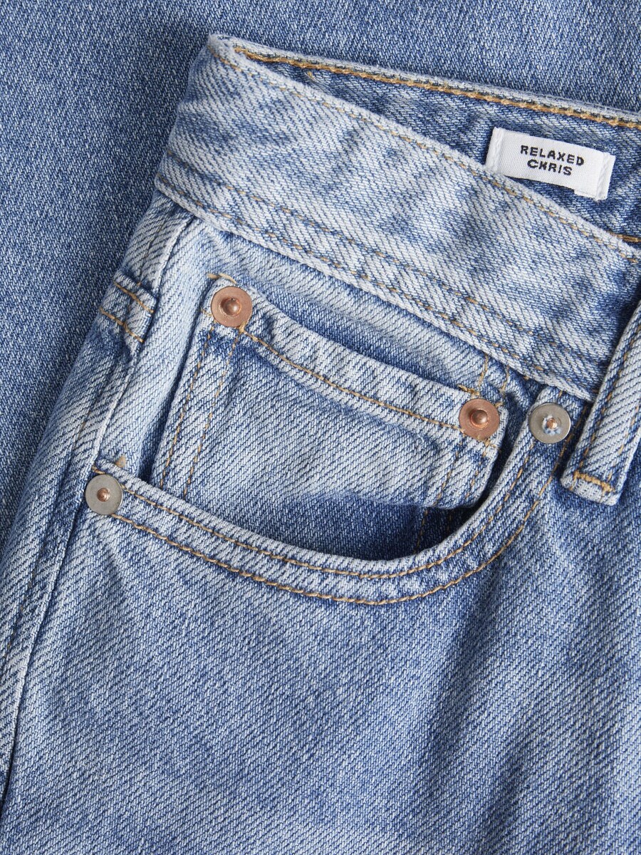 Джинсы свободного кроя Jack & Jones Junior JJICHRIS JJORIGINAL, светло-синий — фото 4