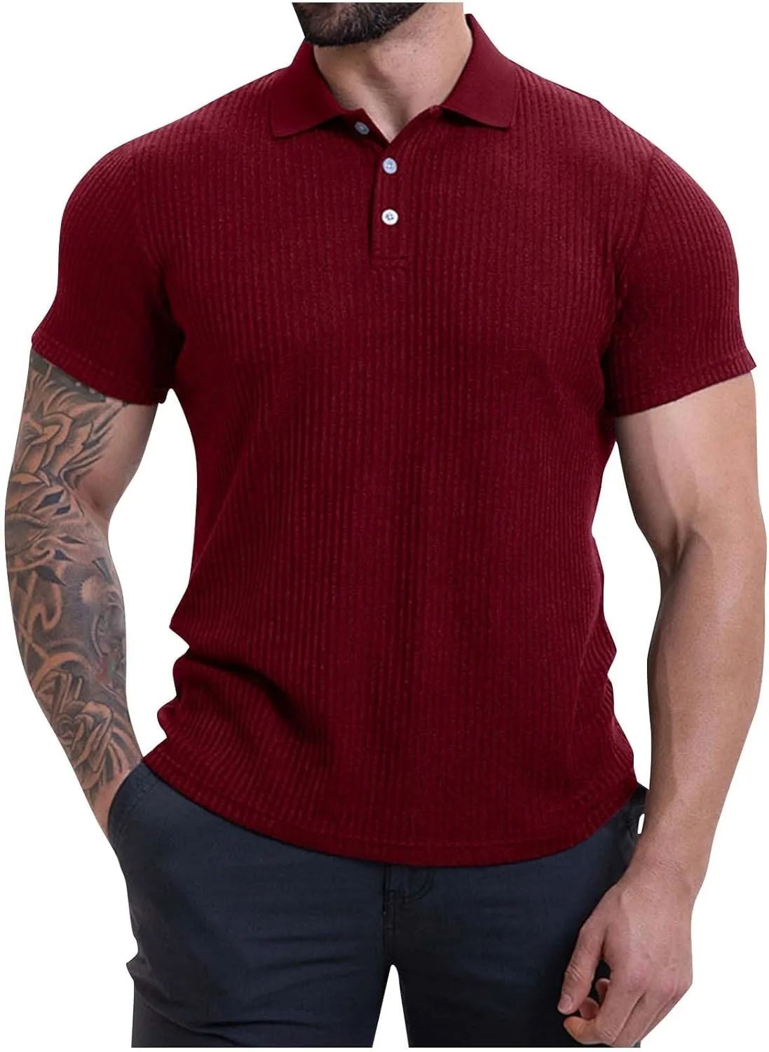 

Футболка Muscle Golf для мужчин, стильная, slim fit, с коротким рукавом