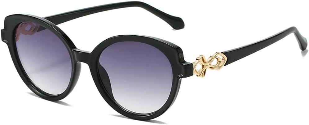 

Роскошные солнцезащитные очки «кошачий глаз» с градиентным переходом цвета для женщин, оправа желейного цвета, простые повседневные очки для мужчин, защита от УФ-излучения UV400 VVTWSSW, Black Grey