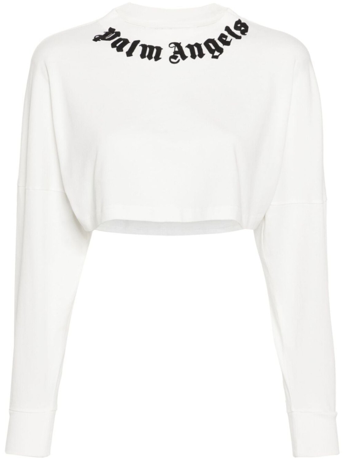 

Palm Angels укороченная футболка с логотипом, белый