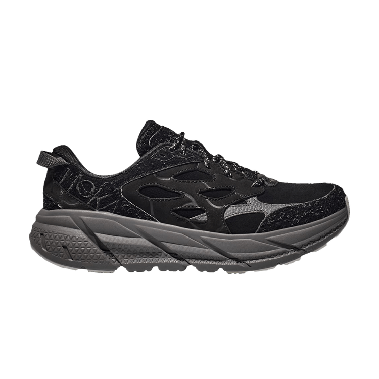 

Кроссовки HOKA Clifton L Suede 'Elite Terrain System - Black Satellite Grey', черный