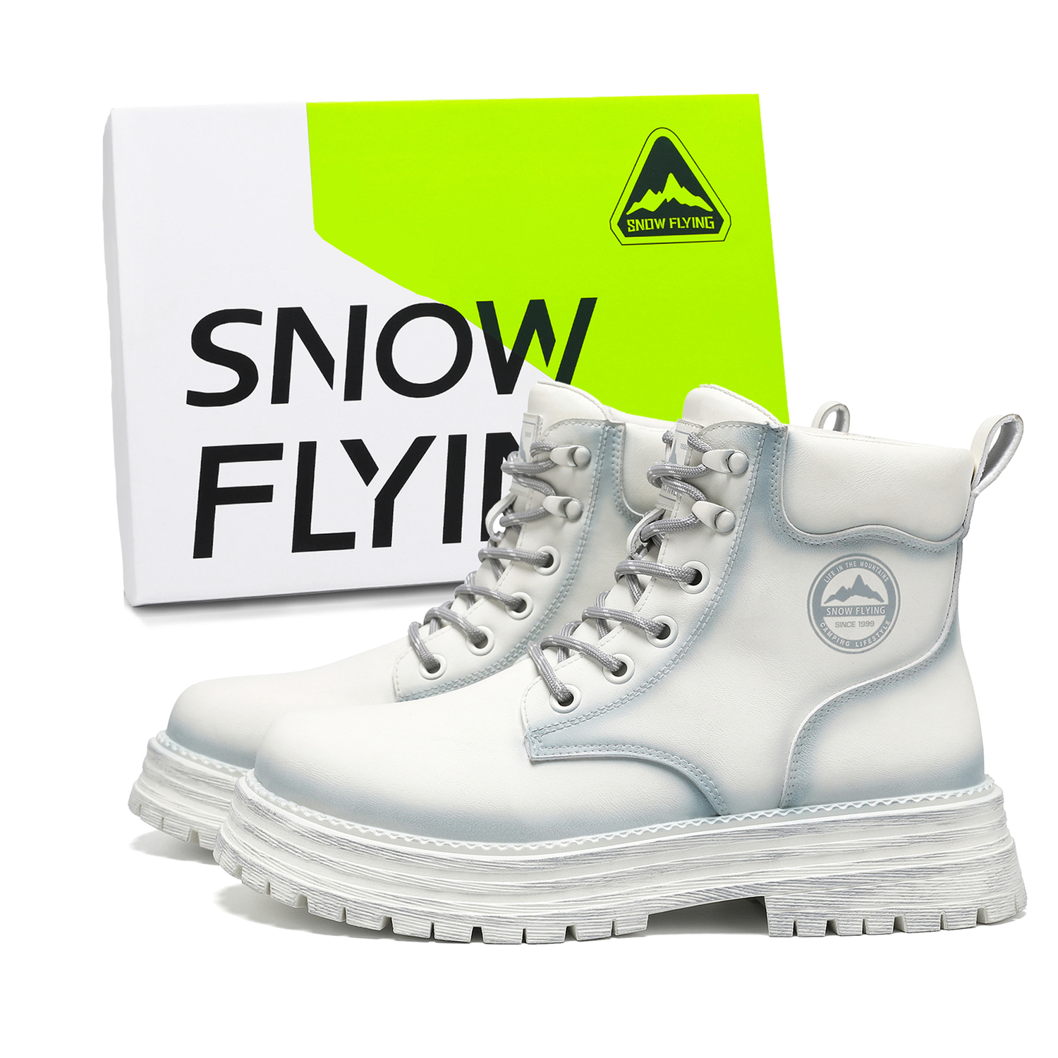 

Коллекция зимних тактических ботинок: короткие ботинки Martin Boot унисекс Snow Flying, белый moonlight