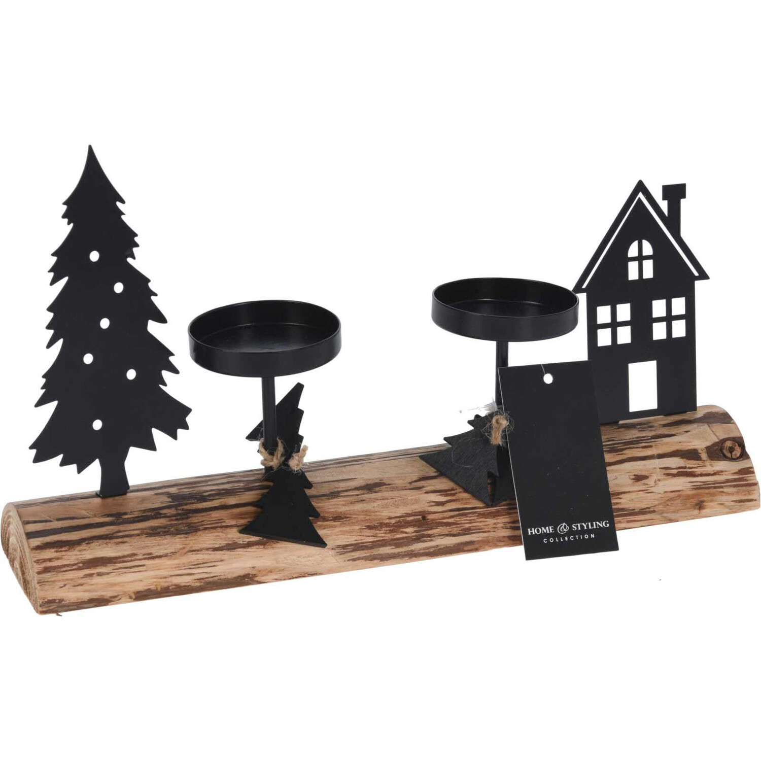 

Подсвечник Home Styling Collection, 6x15,5x27,5 см, черный