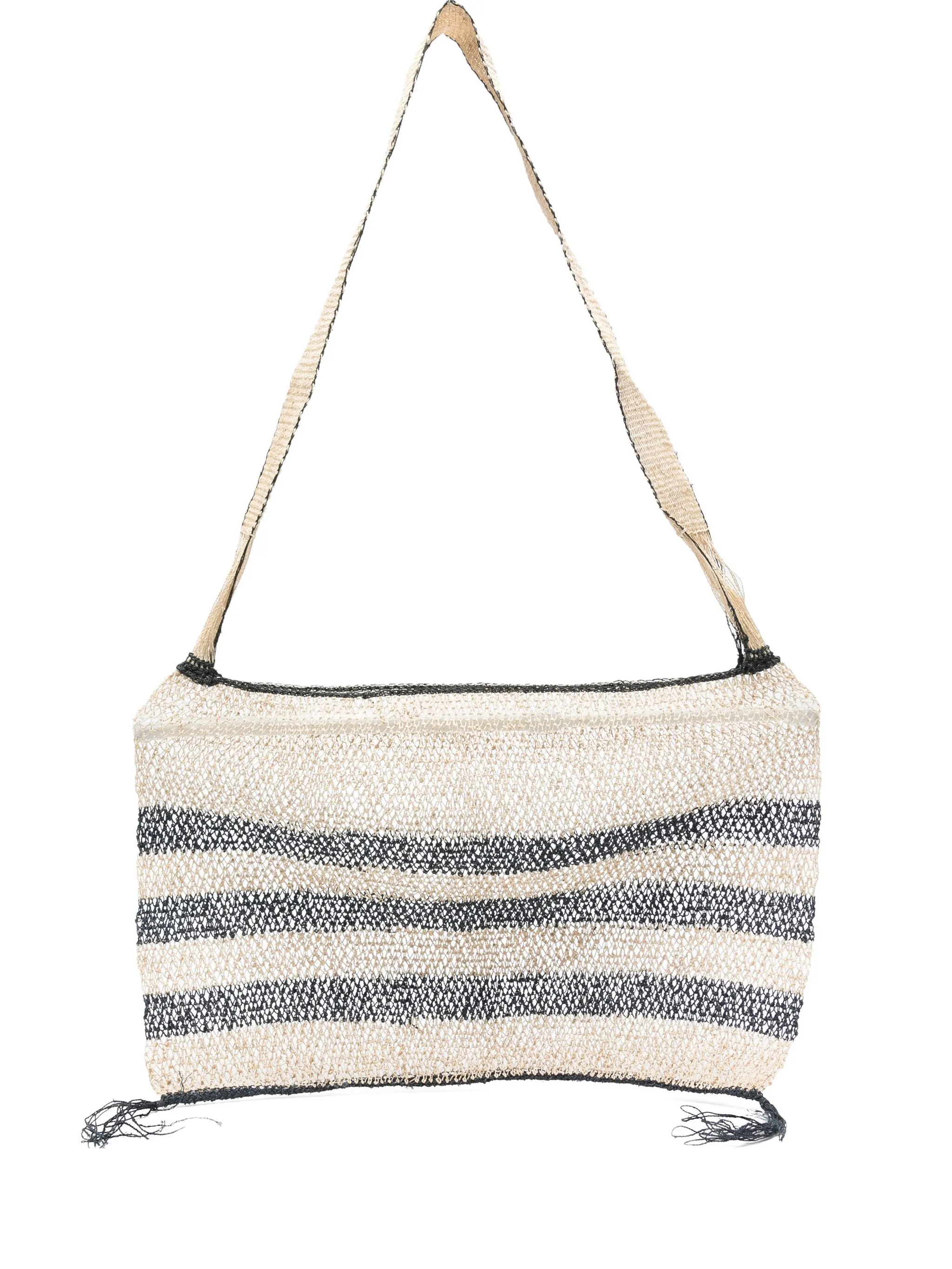 

Сумка на плечо с отделкой в полоску Slo_Hand_Made, бежевый