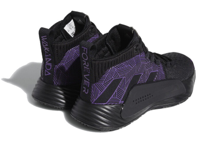 Кроссовки adidas Dame 5 Marvel Black Panther Youth — фото 4