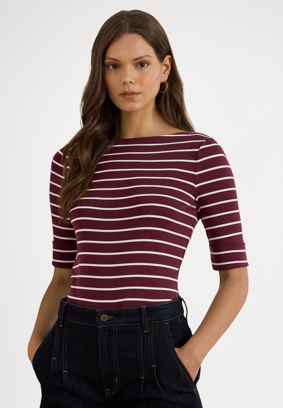 

Футболка Lauren Ralph Lauren STRIPED STRETCH COTTON BOATNECK TEE, Dark Garnet/Mascarpone Cream/Dark Red, Красный, Футболка Lauren Ralph Lauren STRIPED STRETCH COTTON BOATNECK TEE, Dark Garnet/Mascarpone Cream/Dark Red