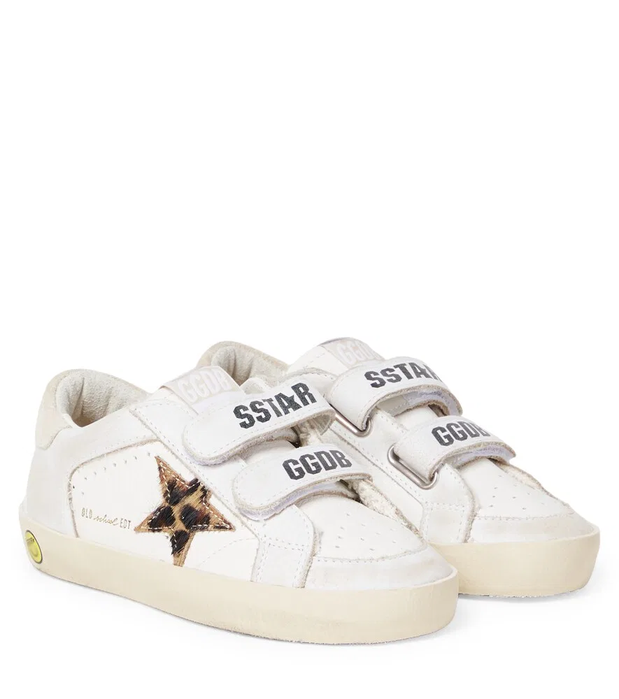 Кожаные кроссовки в стиле олдскул Golden Goose Kids, белый