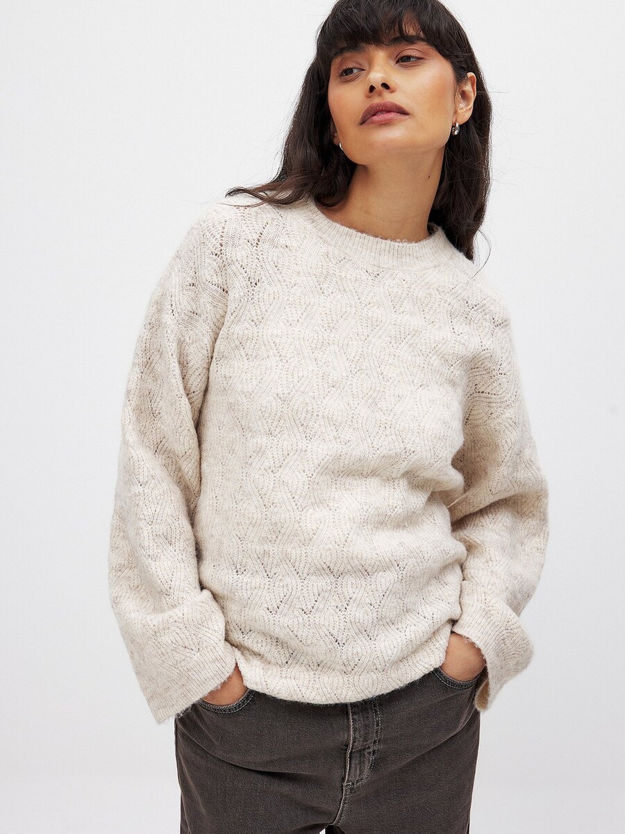 

Тонкий вязаный свитер NA-KD Sweater, бежевый