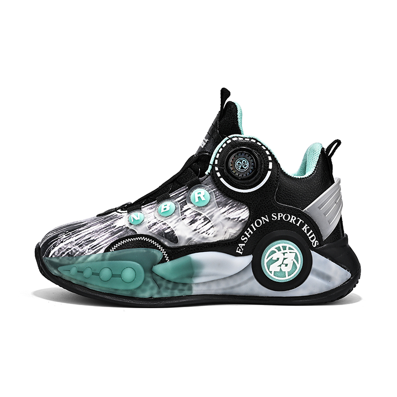 

Детские баскетбольные кроссовки с высоким голенищем, противоскользящие, с амортизацией и защитой от ударов Izumi Chiryū, черный