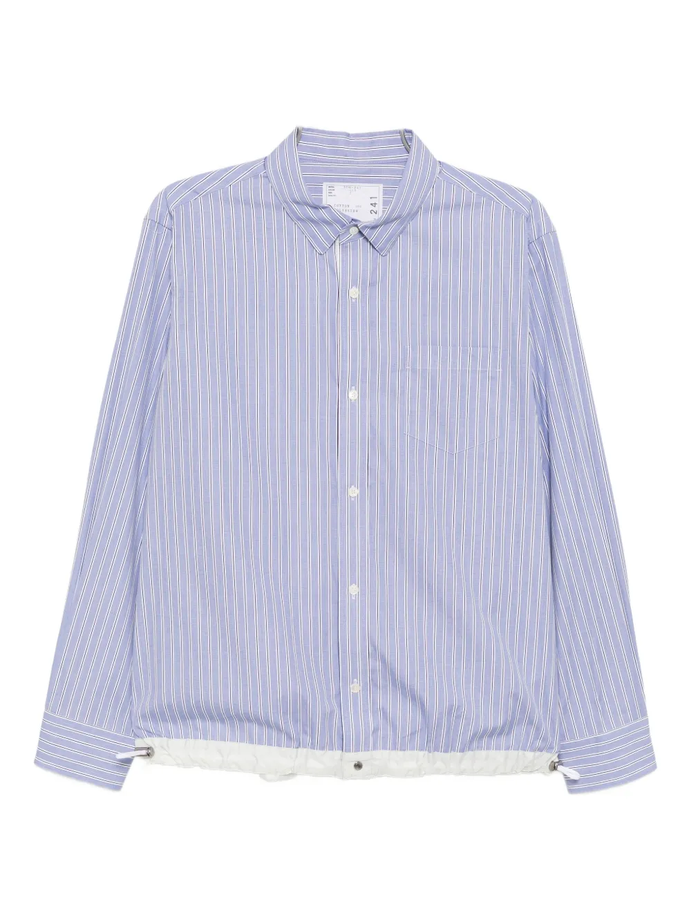 

Полосатая поплиновая рубашка SACAI, синий