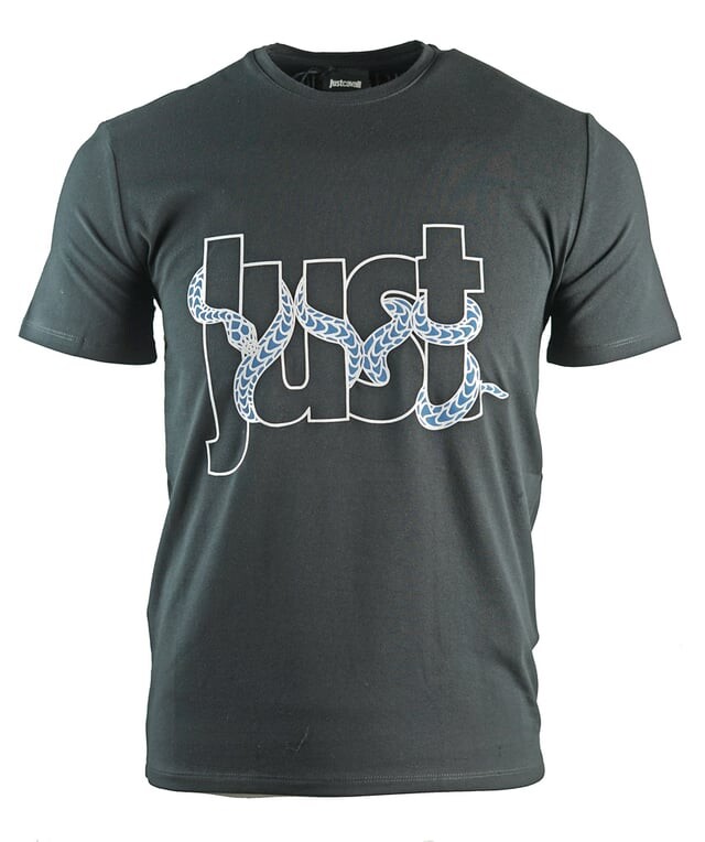 

Футболка со змеиным логотипом Just Cavalli, черный