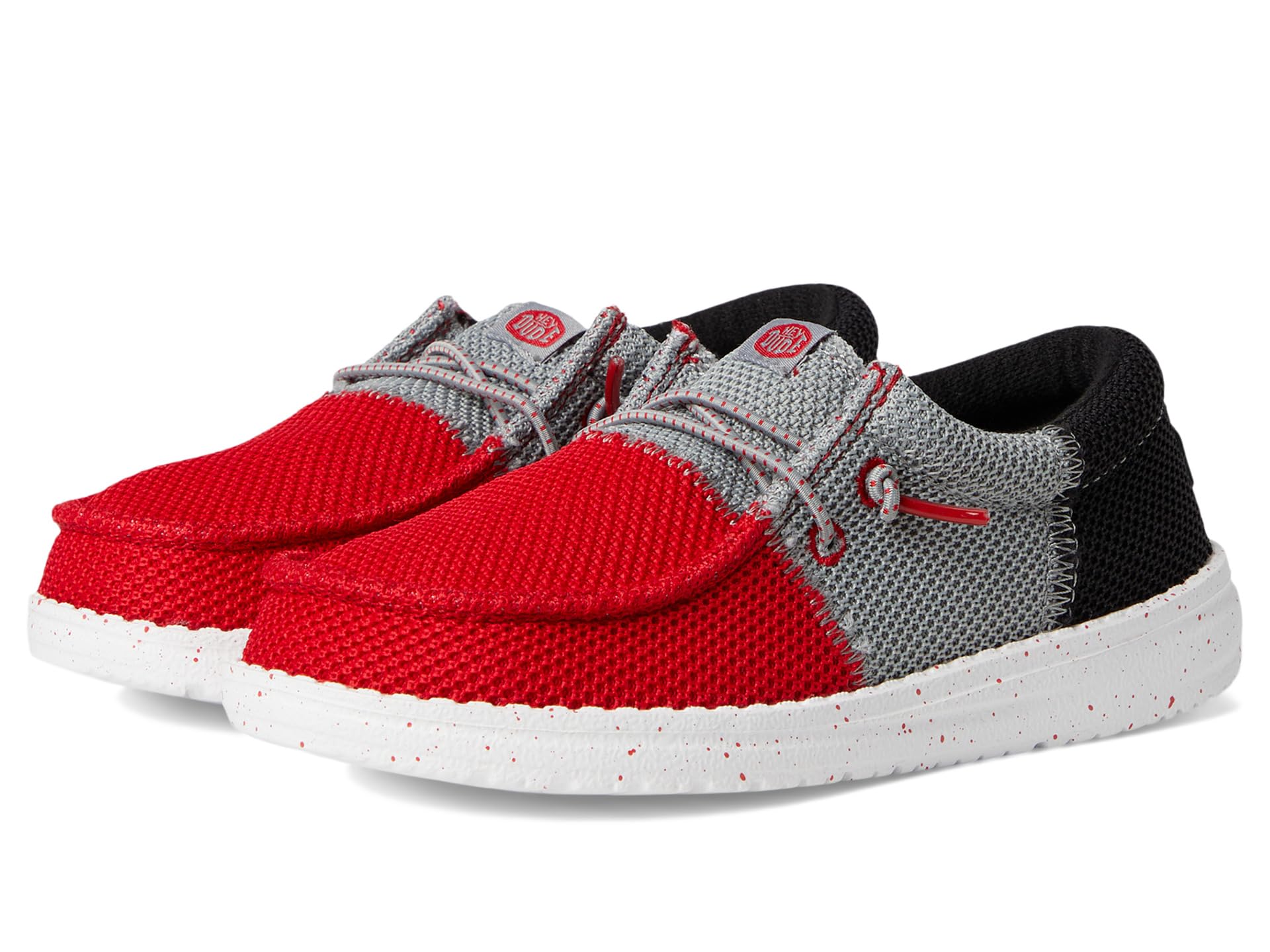 

Кроссовки Hey Dude Kids Wally Tri Varsity Mesh, Red/Grey