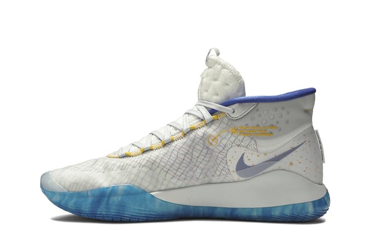 Кроссовки Nike Zoom KD 12 'Warriors Home', белый — фото 3