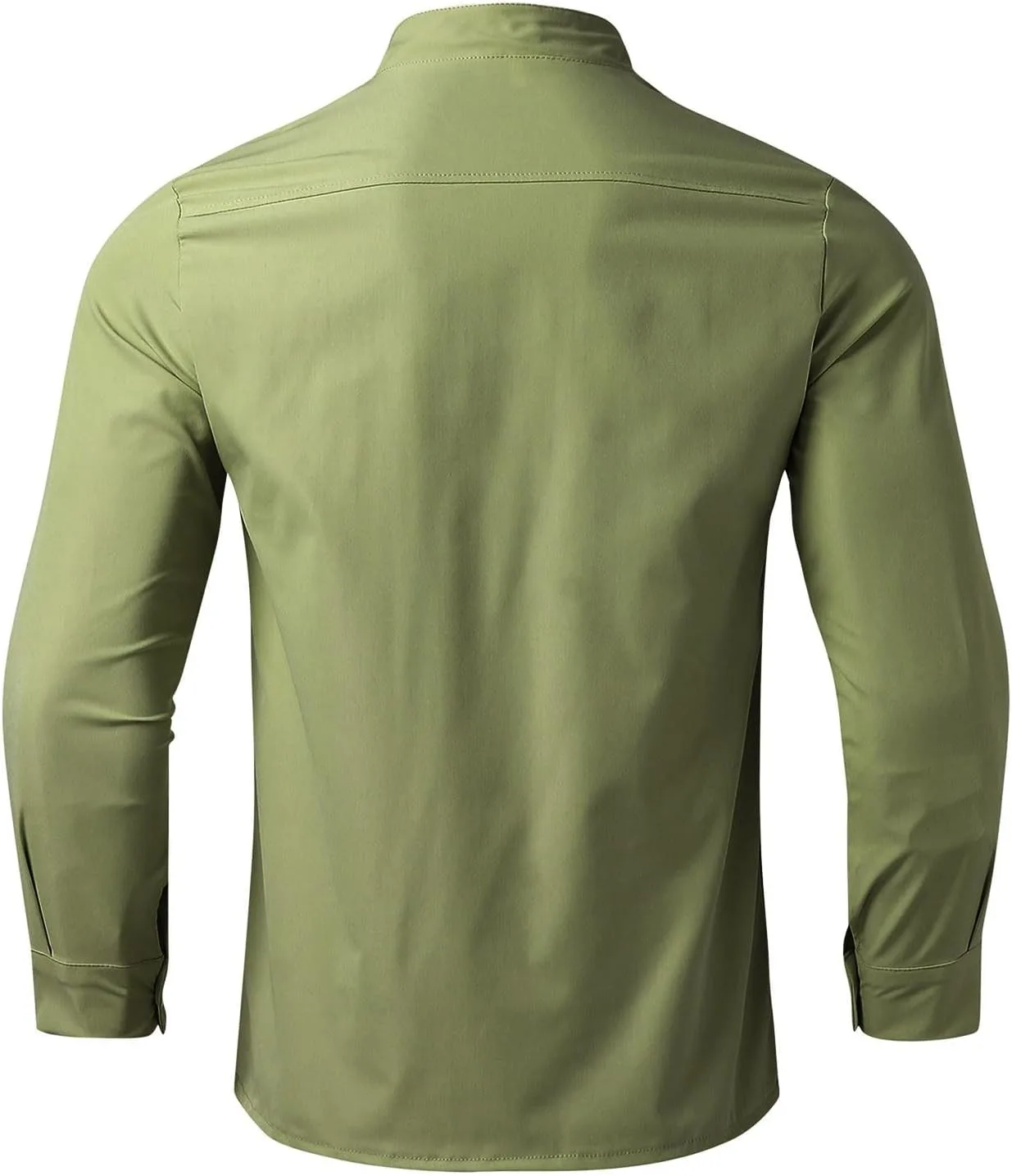 Мужская футболка с длинным рукавом Henley Stretch Slim Fit V-образным вырезом — фото 3