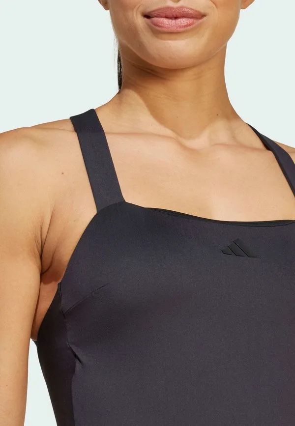 Купальник iconisea премиум-класса с подкладкой и спинкой на бретелях Adidas Sportswear, Black White — фото 3
