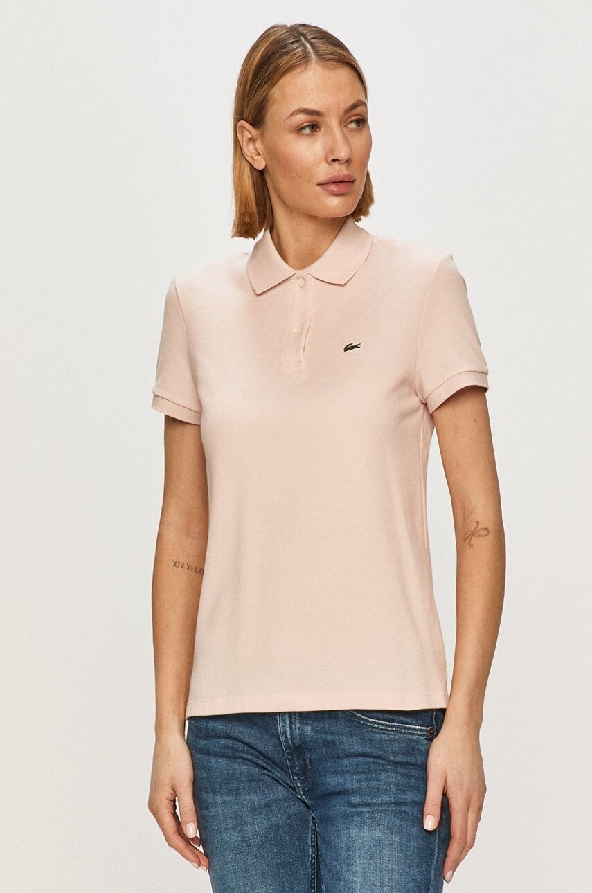 

Хлопковая футболка Lacoste, розовый