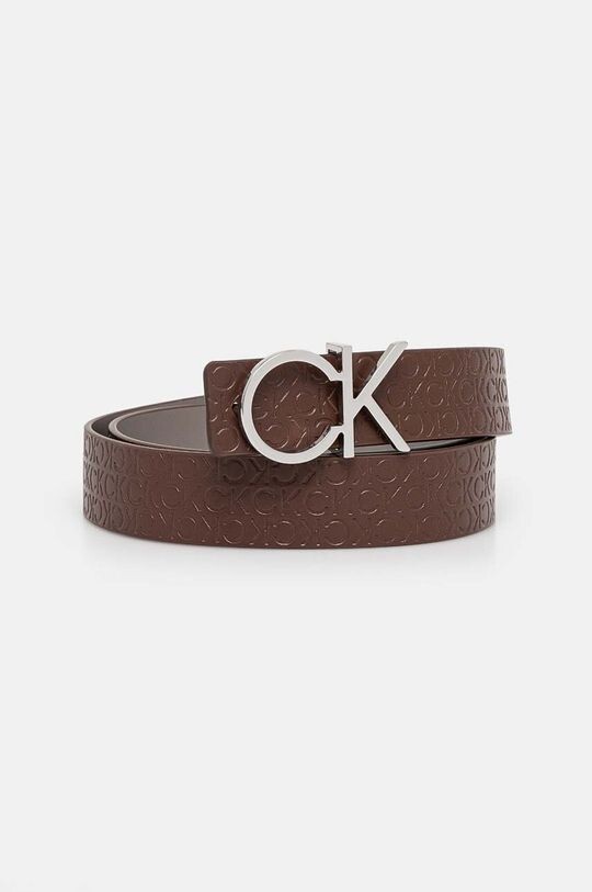 

Двусторонний кожаный ремешок Calvin Klein, коричневый
