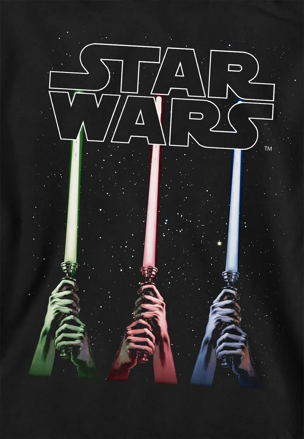 Детская худи Star Wars Lightsabers, Disney, черный — фото 2