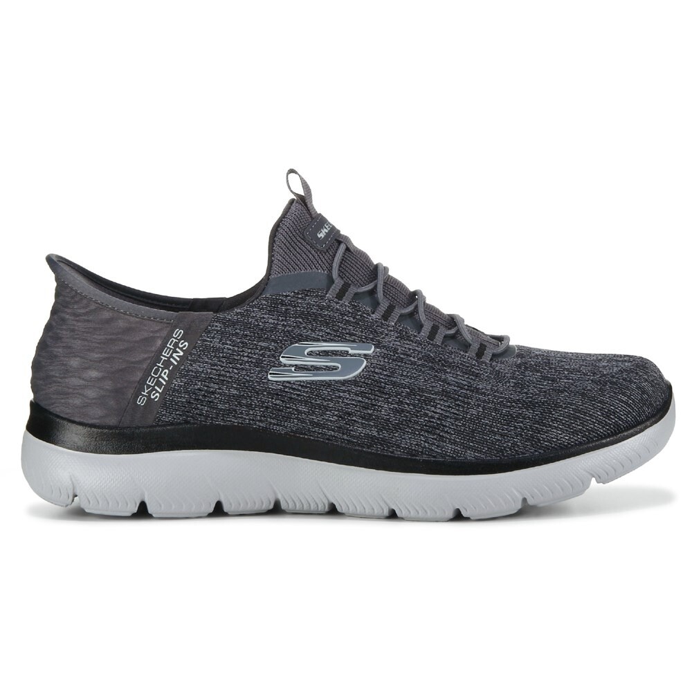Мужские слипоны Summit среднего/широкого размера Skechers, серый — фото 2