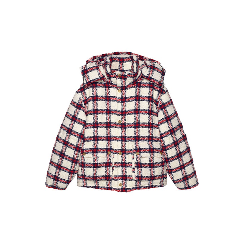 

GUCCI Твидовый пиджак в клетку, White